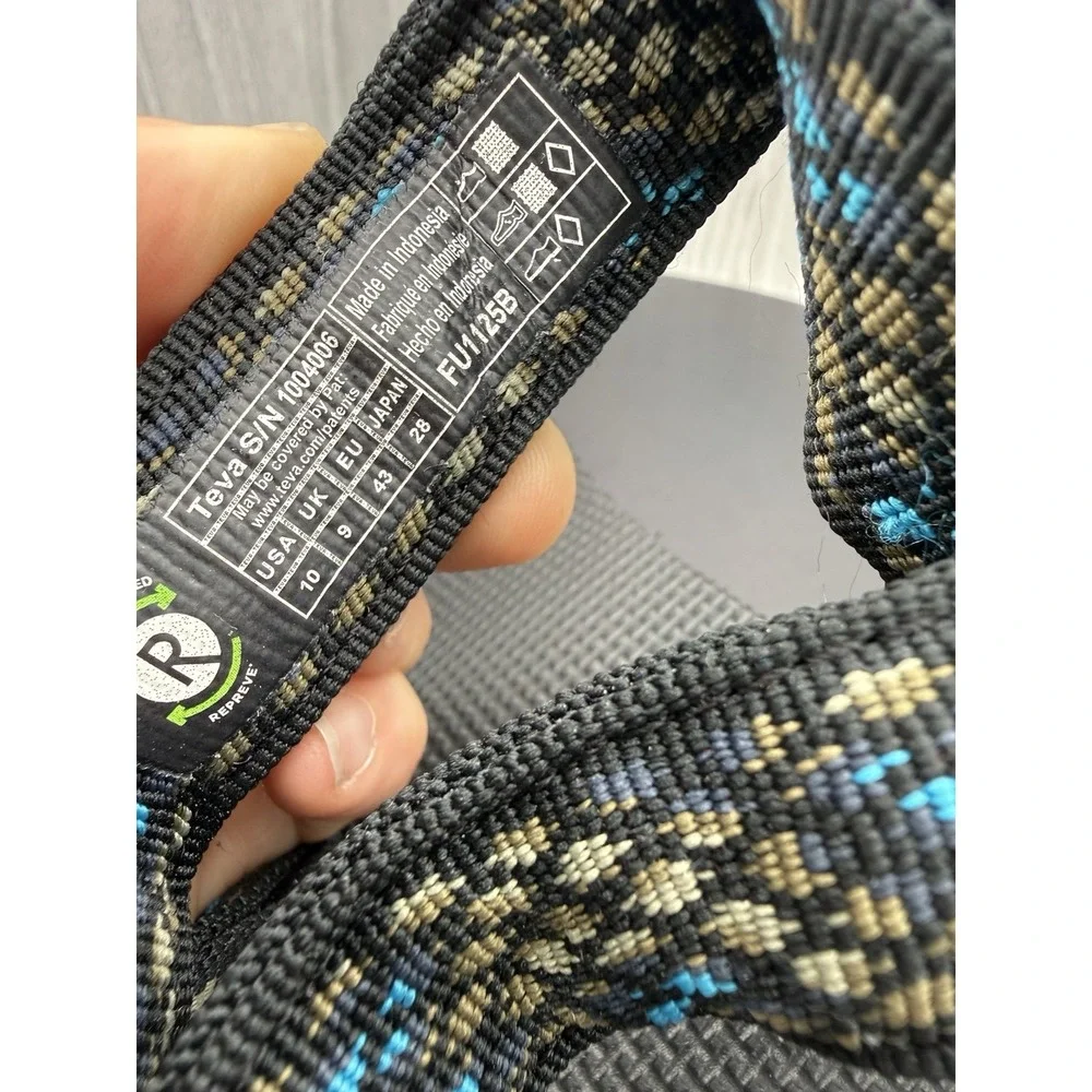Teva Original Universal Mens Size 9 Chroma Olive Blue Print Outdoor Sandals NEW Men main image 3